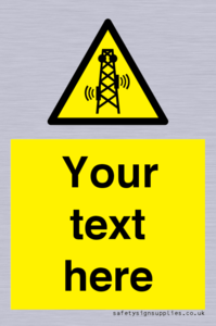 Custom warning RF radiation transmitter